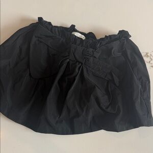 NWOT Girls Zara Black Mini Skort with Bow Detail